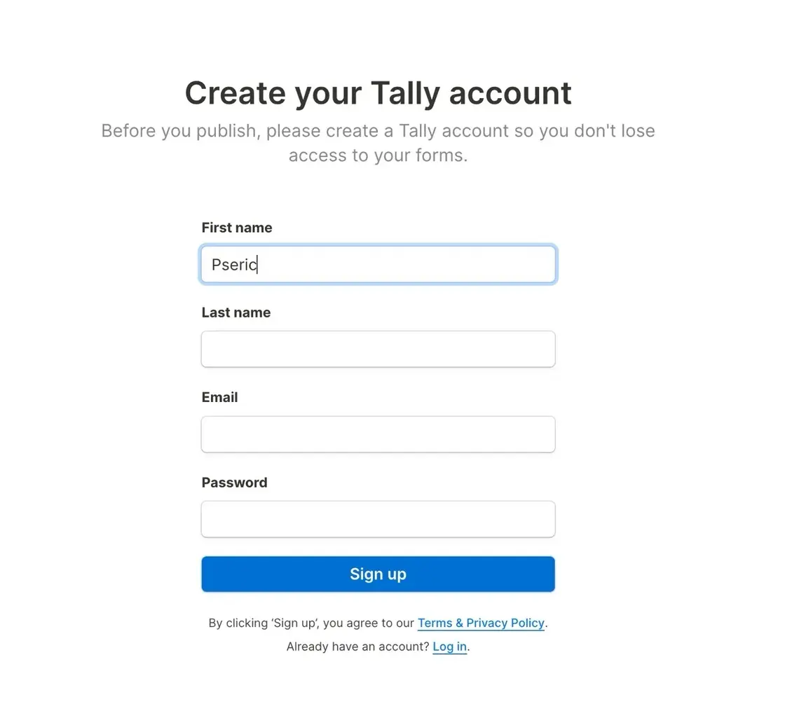 tally-so-7.jpg 註冊 Tally 帳戶的表單畫面