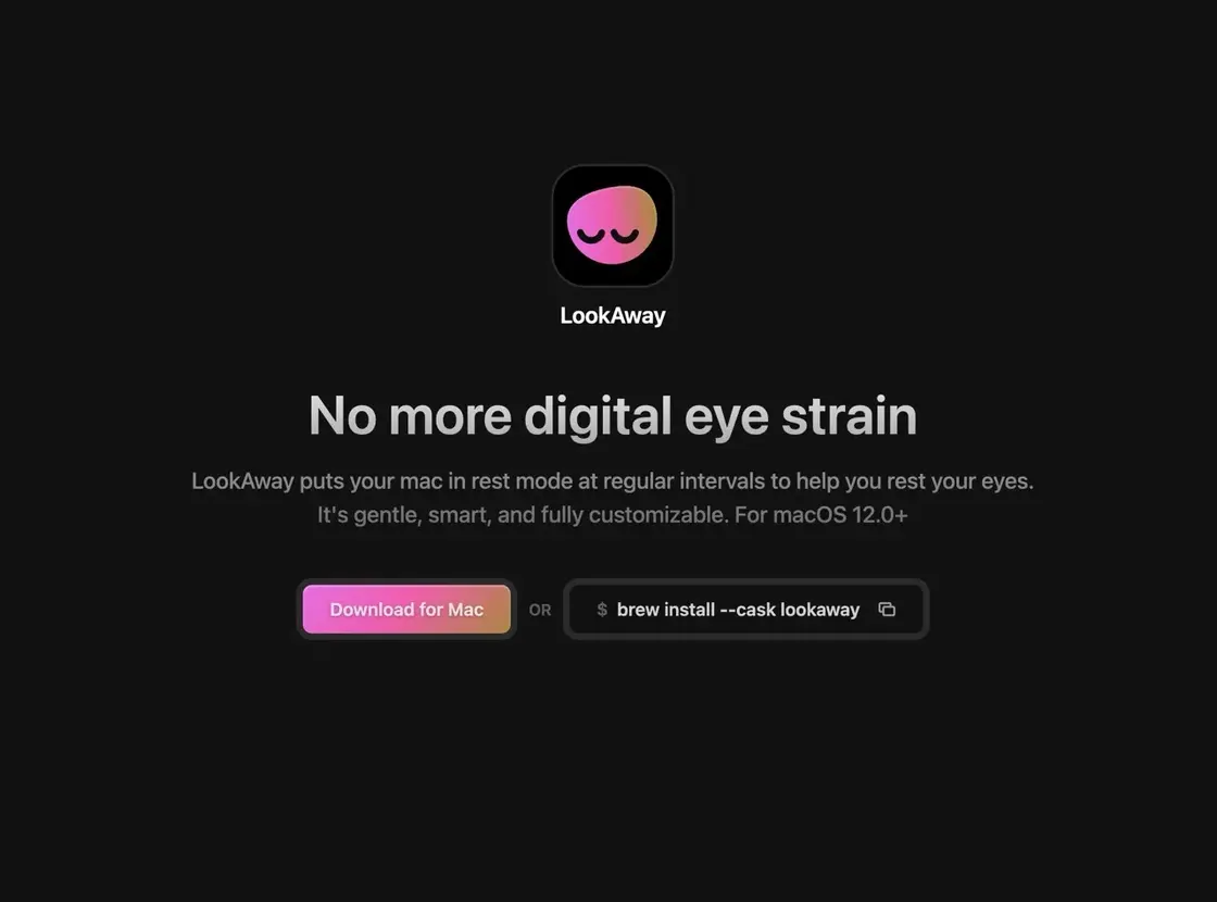 Mac 護眼軟體 LookAway:定時提醒休息,放鬆雙眼